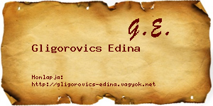 Gligorovics Edina névjegykártya