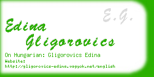 edina gligorovics business card
